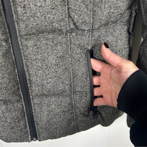 Ublar Wool Down Blend Gray Quilted Puffer Coat Large - Picture 3 of 9